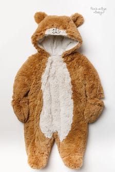 Rock A Bye Baby Boutique Brown Bunny Padded Snowsuit (D11515) | €42