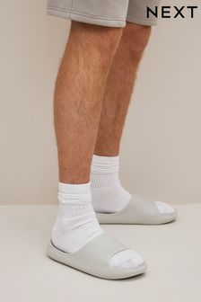 Off White Chunky Slider Sandals (D12025) | 8 €