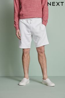 White Soft Fabric Jersey Shorts (D12262) | $32