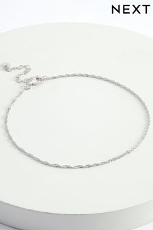 Sterling Silver Twisted Chain Anklet (D14011) | 27 €