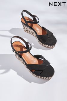 Black Extra Wide Fit Forever Comfort® Open Toe Wedges (D14066) | 29 €