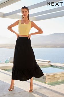 Black 100% Cotton Multiway Skirt Dress (D14222) | €30