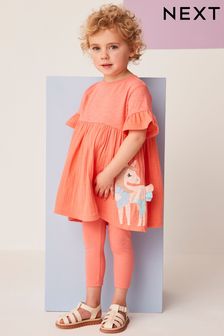 pinkes Einhorn - Relaxed Kleid und Leggings im Set (3 Monate bis 7 Jahre) (D14238) | 11 € - 14 €