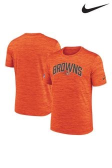 Nike Nfl Fanatics Cleveland 	Orange On-field Sideline Velocity T-shirt (D14337) | kr590