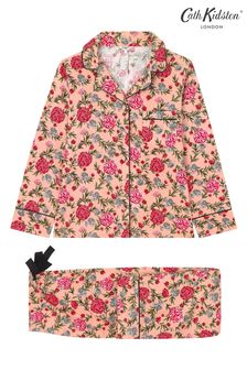 Cath Kidston Langes Pyjama-Set aus Webstoff, Pink (D14735) | 91 €