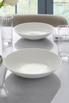 Jasper Conran London 12 Piece White Fluted Dinner Set (D14981) | €74