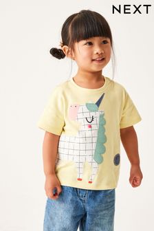 T-shirt manches courtes licorne (3 mois - 7 ans) (D15097) | €4 - €7