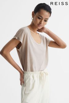 Stein - Reiss Caia T-Shirt aus Pima-Baumwolle mit U-Ausschnitt (D15195) | 65 €