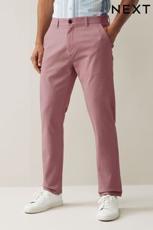 Light Pink Slim Stretch Chino Trousers (D15246) | 58 zł