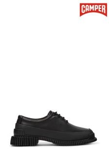 Pix Black Leather Lace Up Women's Shoes (D15468) | €61