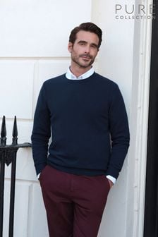 Pure Collection Mens Cashmere Crew Sweater (D15549) | $266