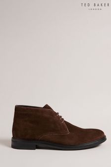 Ted Baker Andrews Suede Chukka Button Sole Brown Boots (D15632) | OMR78