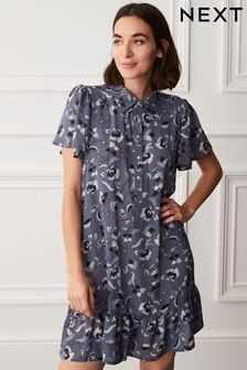Платье-рубашка мини с короткими рукавами (D15869) | €16