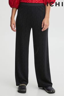 ICHI Black Wide Leg Trousers (D16131) | €32