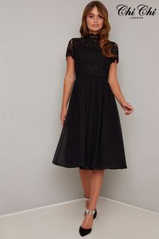 Chi Chi London Black Bronte Dress (D16154) | €99