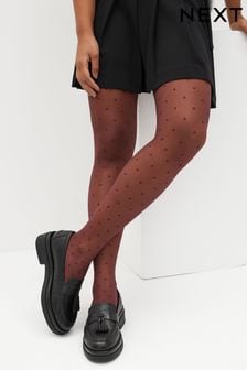 Berry Red Spot Pattern Tights 1 Pack (D16307) | 8 €