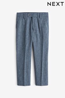 Blue Linen Blend Suit Trousers (12mths-16yrs) (D16317) | BGN 64 - BGN 113