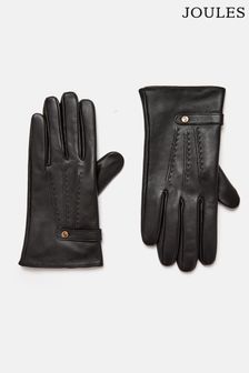 Joules Black Leather Gloves (D16324) | €24