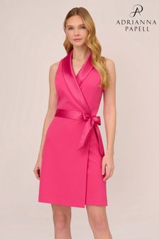 Adrianna Papell Pink Crepe Tuxedo Dress (D16345) | DKK702