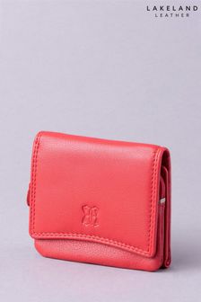 Rdeča - Majhna usnjena denarnica s poklopcem Lakeland Leather (D16441) | €23