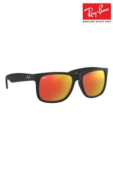 Schwarz und Rot verspiegelte Gläser - Ray-Ban® Justin Sonnenbrille (D16576) | 232 €