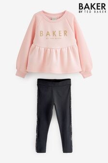 Baker by Ted Baker Peplum 100% Cotton Sweater And Legging Set (D16989) | $57 - $69