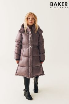 Пурпурный - Непромокаемая удлиненная дутая куртка Baker By Ted Baker (D16994) | €106 - €112