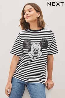 黑／白條紋 - Mickey Mouse™ T恤 (D17037) | HK$259