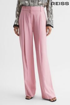 Reiss Pink Bonnie Wide Leg Trousers (D17106) | €228
