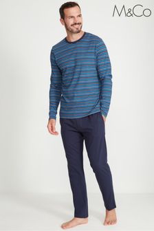M&Co Blue Long Sleeve Jersey Pyjamas Set (D17140) | 1,132 UAH