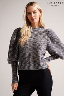 Ted Baker Valma Pullover mit auffälligen Ärmeln, Grau (D17446) | 102 €