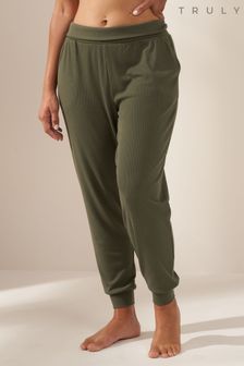 Truly Green Ribbed Hareem Joggers (D17560) | 285 zł