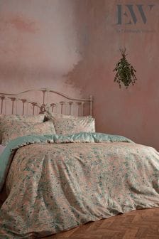 EW by Edinburgh Weavers Pink Malory English Floral Luxury Cotton Slub Cord Pipe Duvet Cover And Pillowcase Set (D17580) | €80 - €98