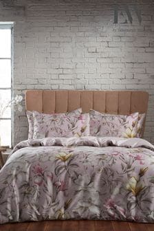 EW by Edinburgh Weavers Pink Lavish Botanical 200 Thread Count Cotton Sateen Co Duvet Cover And Pillowcase Set (D17588) | €80 - €95