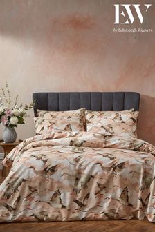 EW by Edinburgh Weavers Pink Flyaway Enchanting Avarian Luxury Slub Cotton Cord Duvet Cover And Pillowcase Set (D17591) | €106 - €128