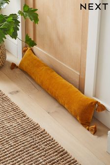 Ochre Yellow Soft Velour Draught Excluder (D17697) | €23.50