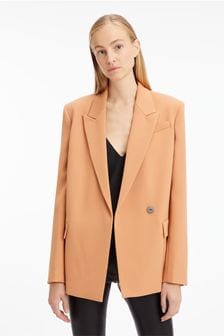 Calvin Klein Brown Wool Twill Blazer (D17717) | CA$1,169