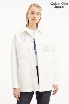 Белая фактурная куртка из букле Calvin Klein Jeans (D17719) | €132