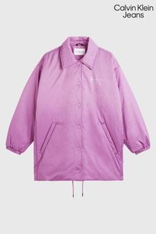 Calvin Klein Jeans Oversized Purple Padded Coach Jacket (D17721) | €113