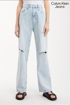 Синие свободные джинсы с завышенной талией Calvin Klein Jeans (D17736) | €78
