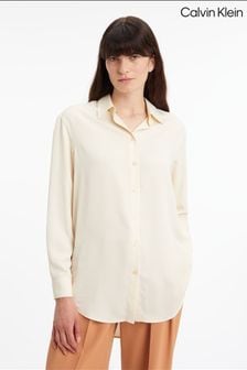 Calvin Klein sproščena bela srajca iz recikliranega materiala (D17745) | €70