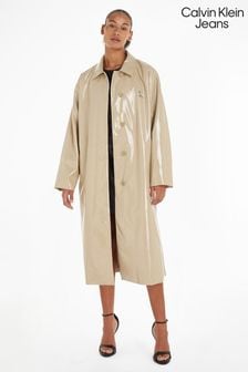 Коричневое пальто свободного кроя с покрытием Calvin Klein Jeans (D17752) | €137
