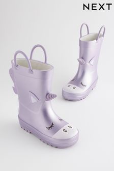 Lilac Purple Unicorn Handle Wellies (D17809) | TRY 368 - TRY 414