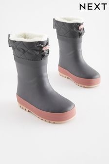 Charcoal Grey Thermal Thinsulate™ Lined Cuff Wellies (D17818) | $26 - $29