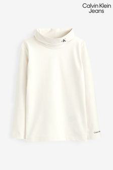 Calvin Klein Jeans White Long Sleeve Roll Neck Top (D17869) | 60 €