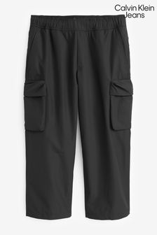 Calvin Klein Jeans Cropped-Cargohose, Schwarz (D17924) | 92 €