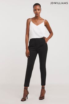 JD Williams Black Suedette Tapered Trousers (D17928) | €13.50