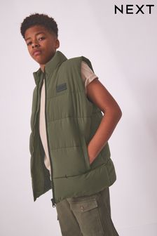 Khaki zelená - Prošívaná vatovaná vesta (3-16 let) (D17976) | 760 Kč - 1 140 Kč