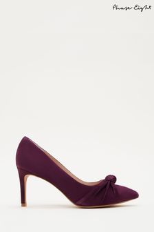 Phase Eight Purple Knot Front Suede Court Shoes (D18002) | 152 €