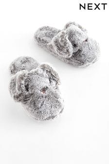 Grey Bunny Rabbit Slippers (D18009) | $18 - $22